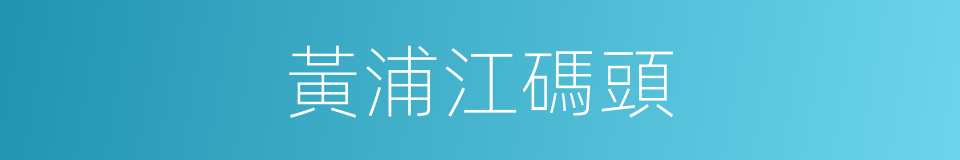 黃浦江碼頭的同義詞
