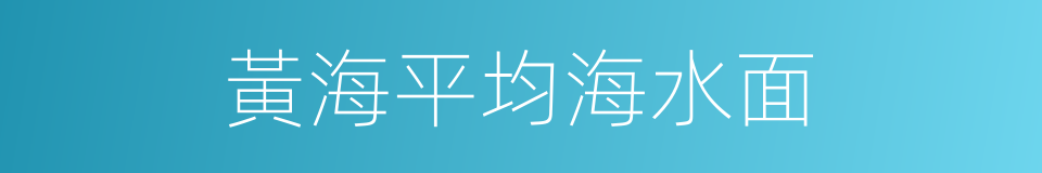 黃海平均海水面的同義詞