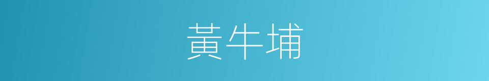 黃牛埔的同義詞