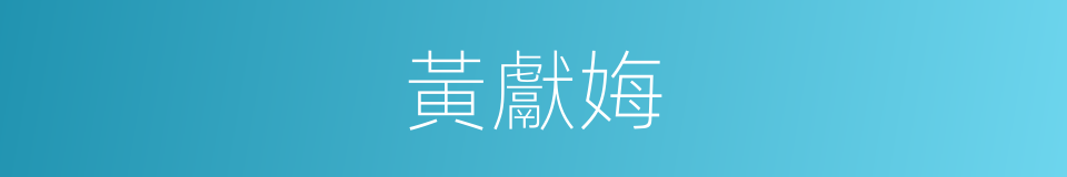 黃獻娒的同義詞