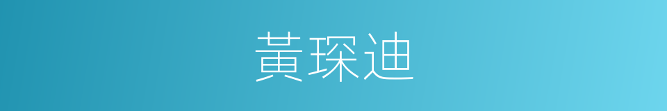 黃琛迪的同義詞