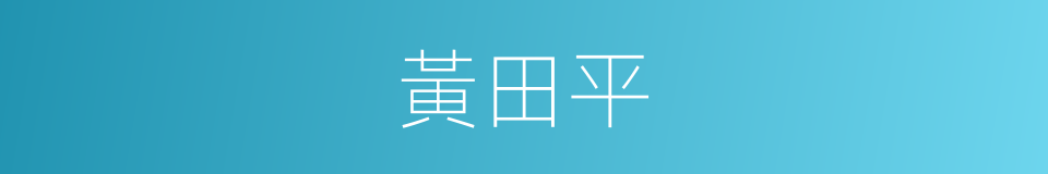 黃田平的同義詞