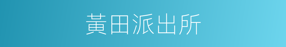 黃田派出所的同義詞