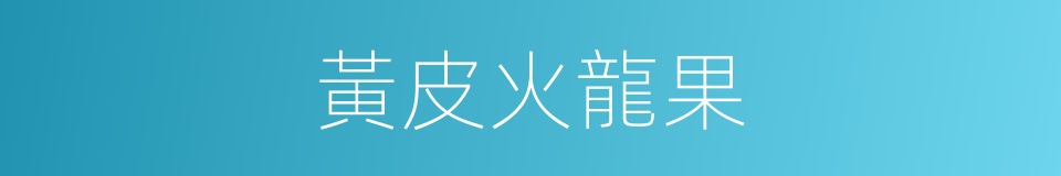 黃皮火龍果的同義詞
