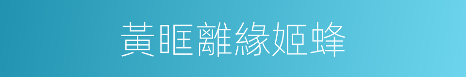 黃眶離緣姬蜂的同義詞