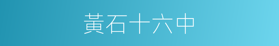 黃石十六中的同義詞
