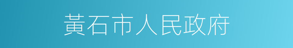 黃石市人民政府的同義詞