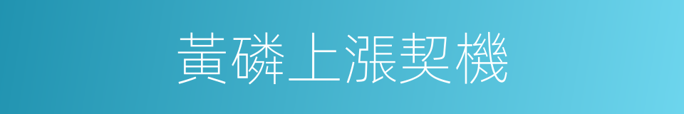 黃磷上漲契機的同義詞