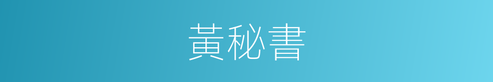 黃秘書的同義詞