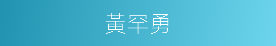 黃罕勇的同義詞