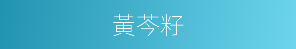 黃芩籽的同義詞