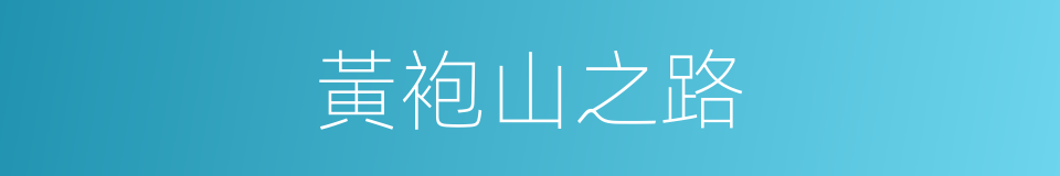 黃袍山之路的同義詞