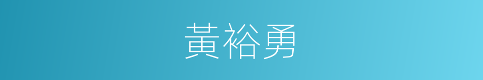 黃裕勇的同義詞