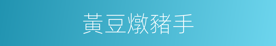 黃豆燉豬手的同義詞