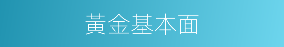 黃金基本面的同義詞