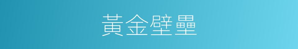 黃金壁壘的同義詞