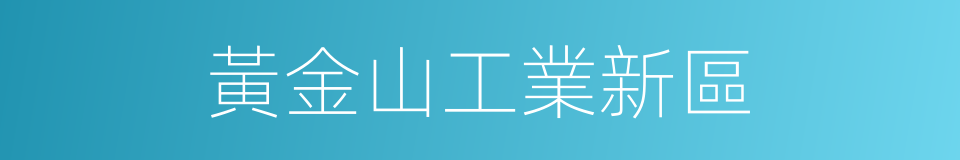 黃金山工業新區的同義詞