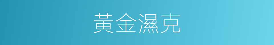 黃金濕克的同義詞