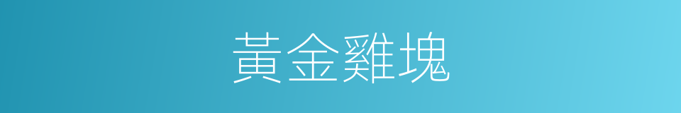 黃金雞塊的同義詞
