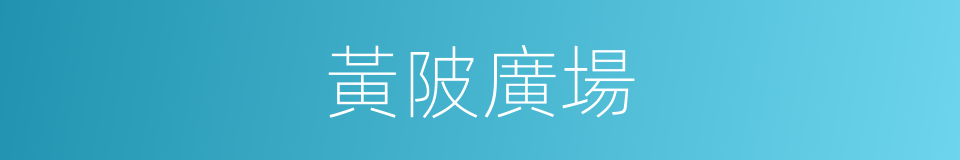 黃陂廣場的同義詞