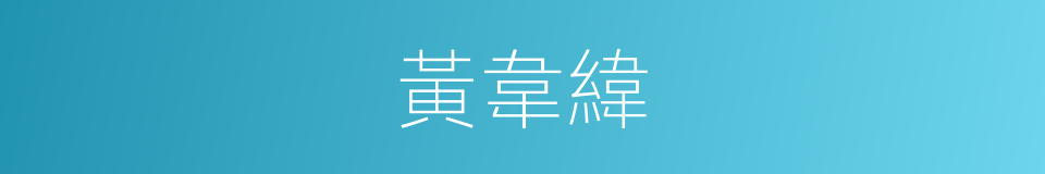 黃韋緯的同義詞