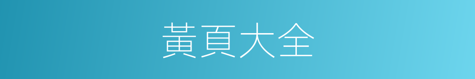 黃頁大全的同義詞