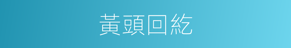 黃頭回紇的同義詞