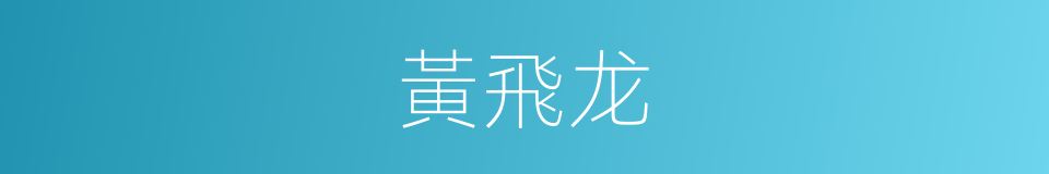 黃飛龙的同義詞