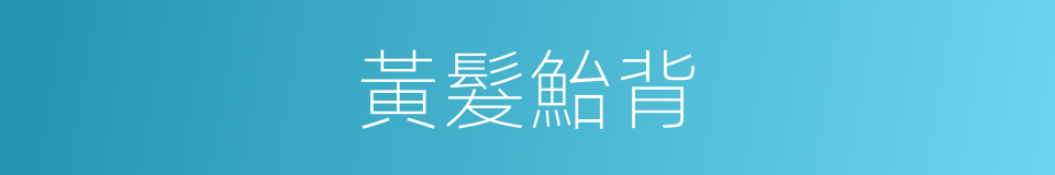 黃髮鮐背的同義詞