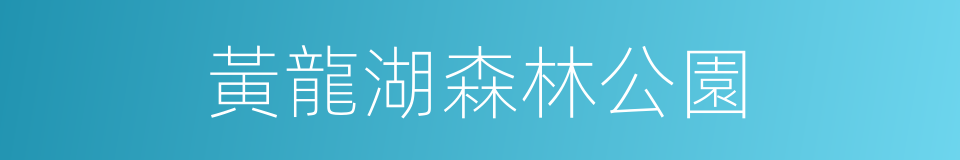 黃龍湖森林公園的同義詞