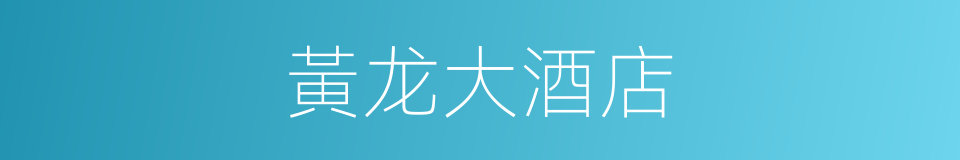 黃龙大酒店的同義詞