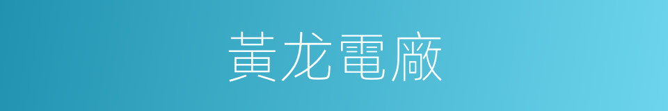 黃龙電廠的同義詞