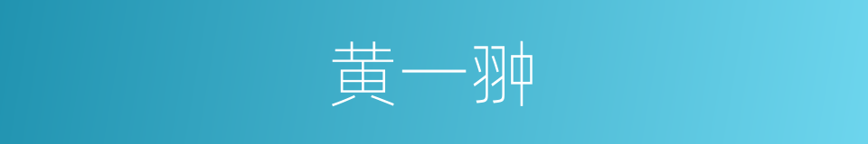 黄一翀的同义词