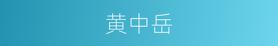 黄中岳的同义词
