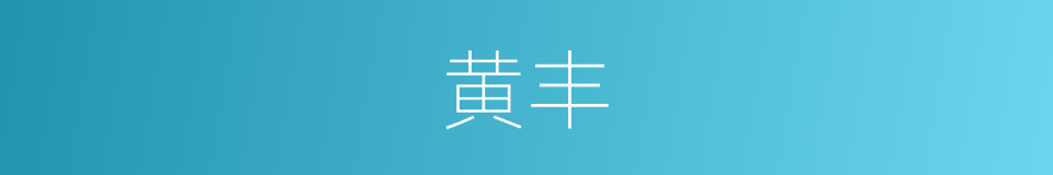 黄丰的同义词