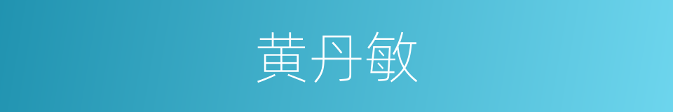 黄丹敏的同义词