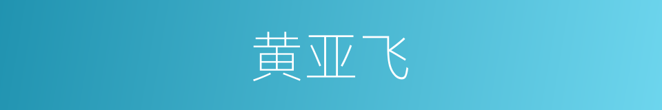 黄亚飞的同义词