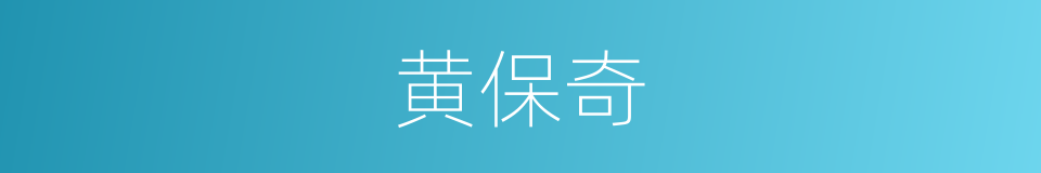 黄保奇的同义词