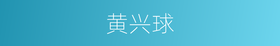 黄兴球的同义词