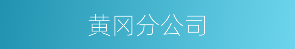 黄冈分公司的同义词