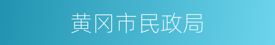 黄冈市民政局的同义词