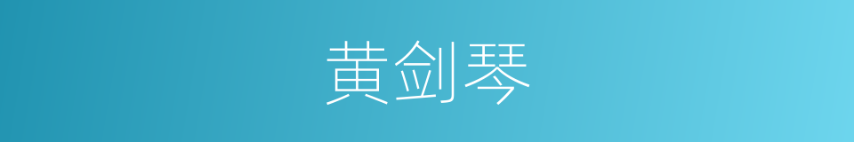 黄剑琴的同义词
