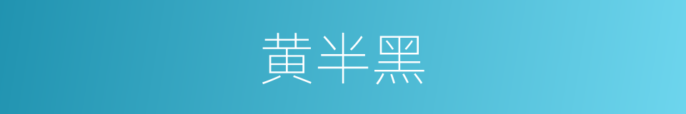 黄半黑的同义词