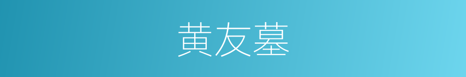 黄友墓的意思