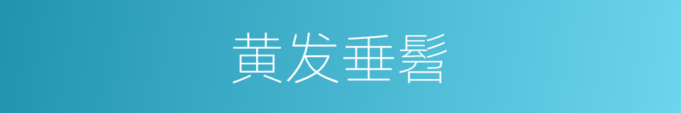 黄发垂髫的意思