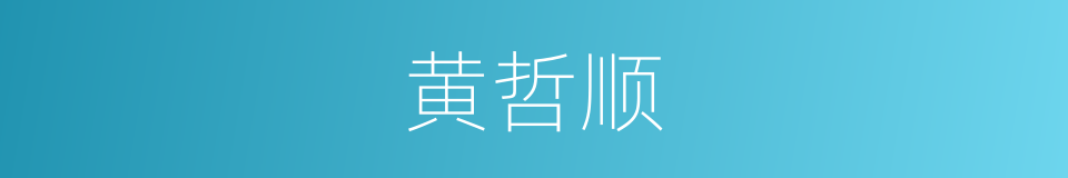 黄哲顺的同义词