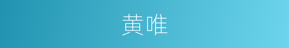 黄唯的同义词