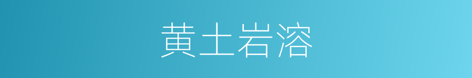 黄土岩溶的同义词