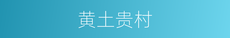 黄土贵村的同义词