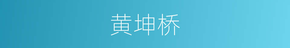 黄坤桥的同义词